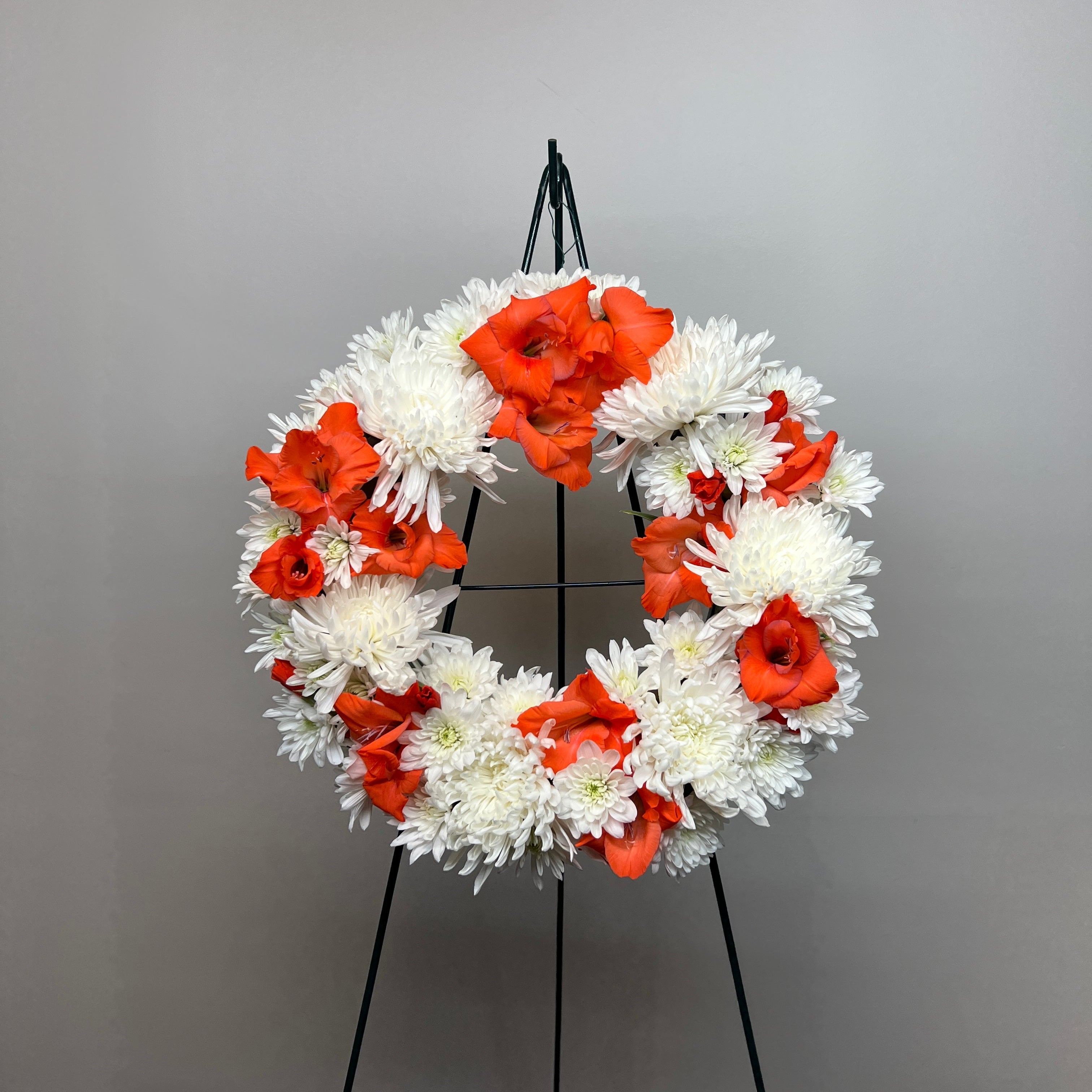 Sympathy Wreath (Red/White)