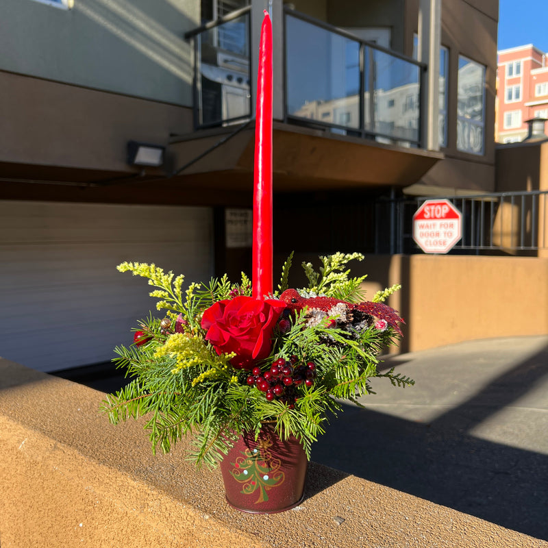 Christmas Arrangement with candle