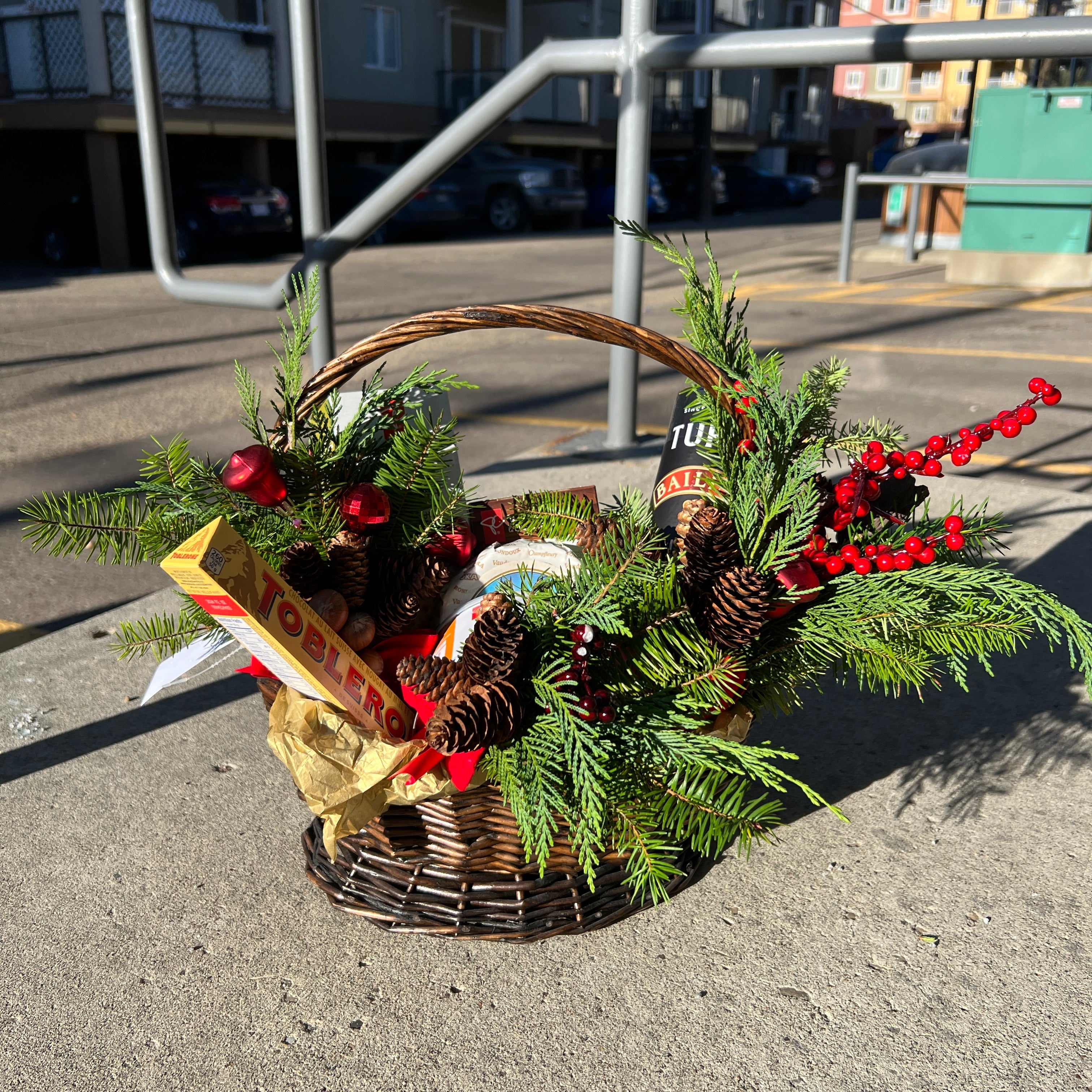 Christmas Basket Bouquet