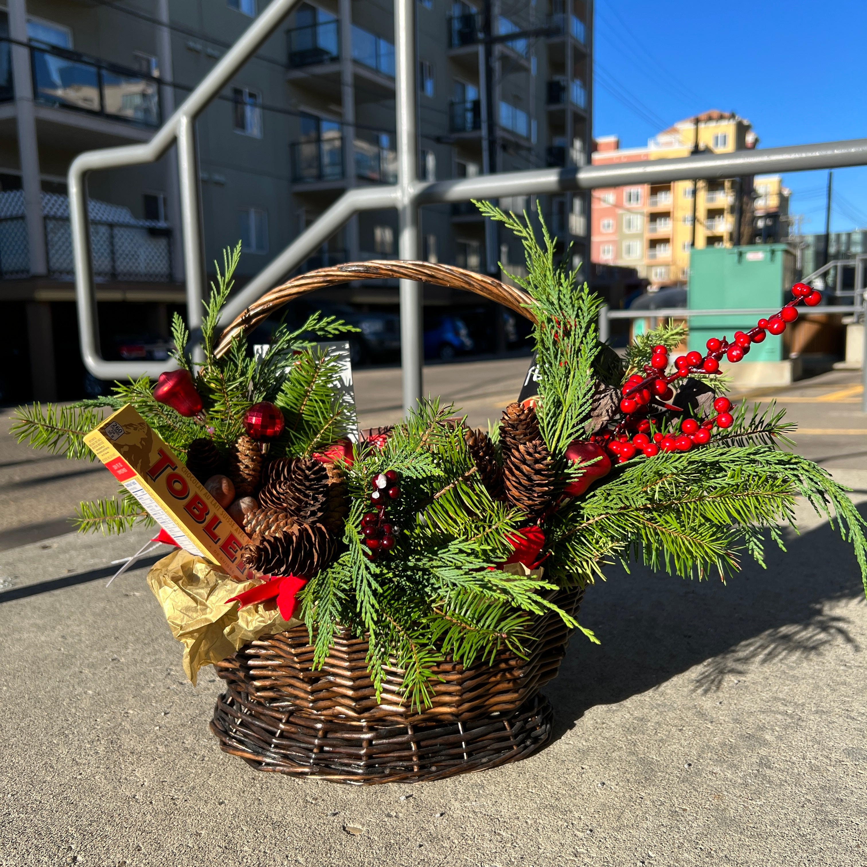 Christmas Basket Bouquet