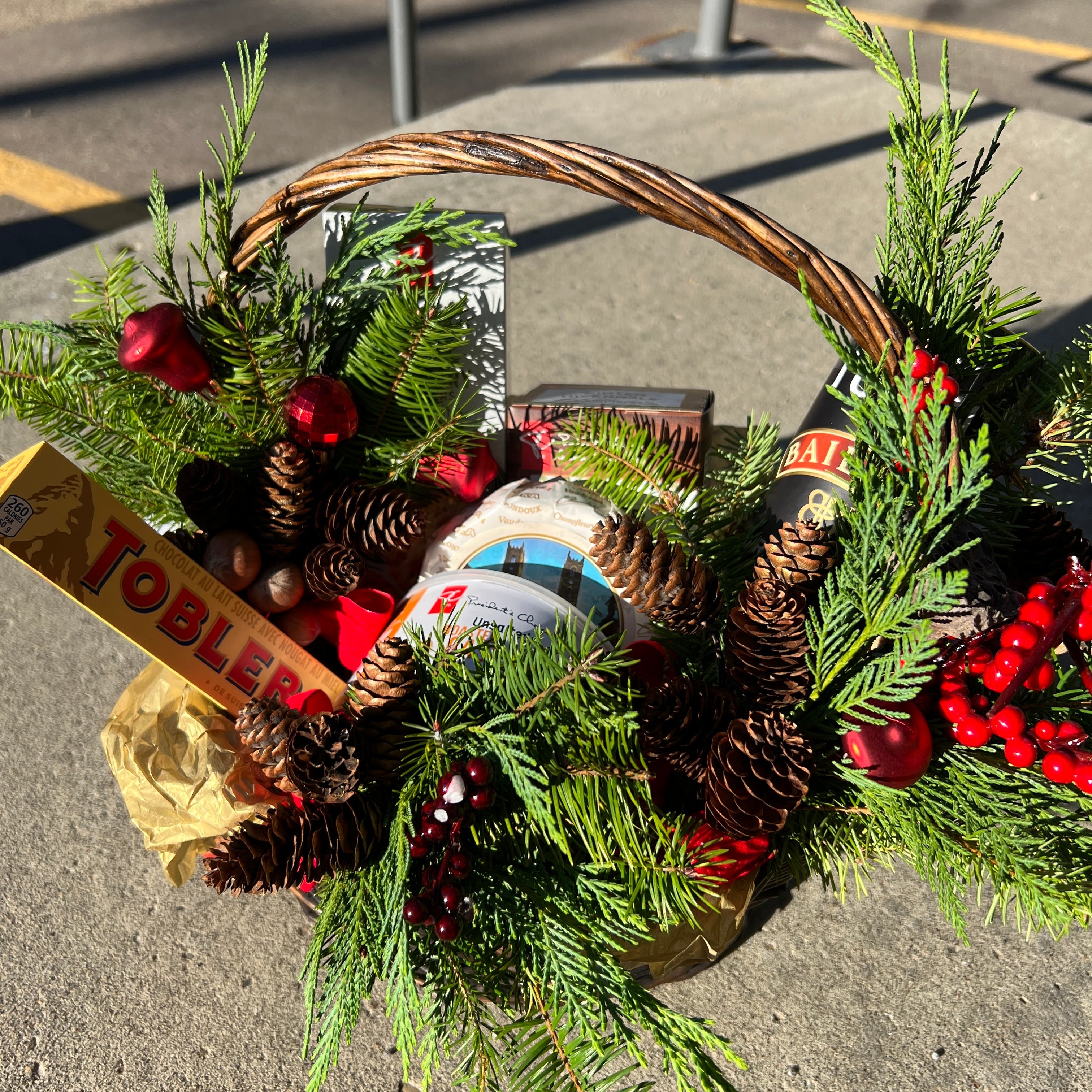 Christmas Basket Bouquet