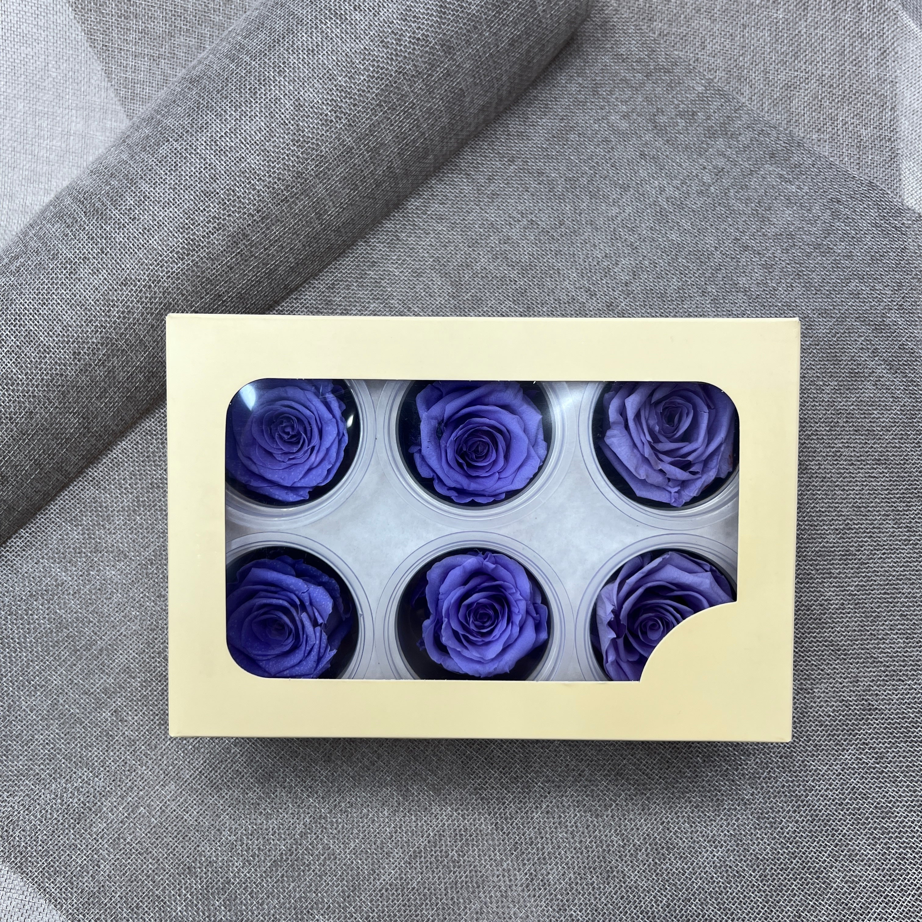 Preserved Roses Blue 6 pcs