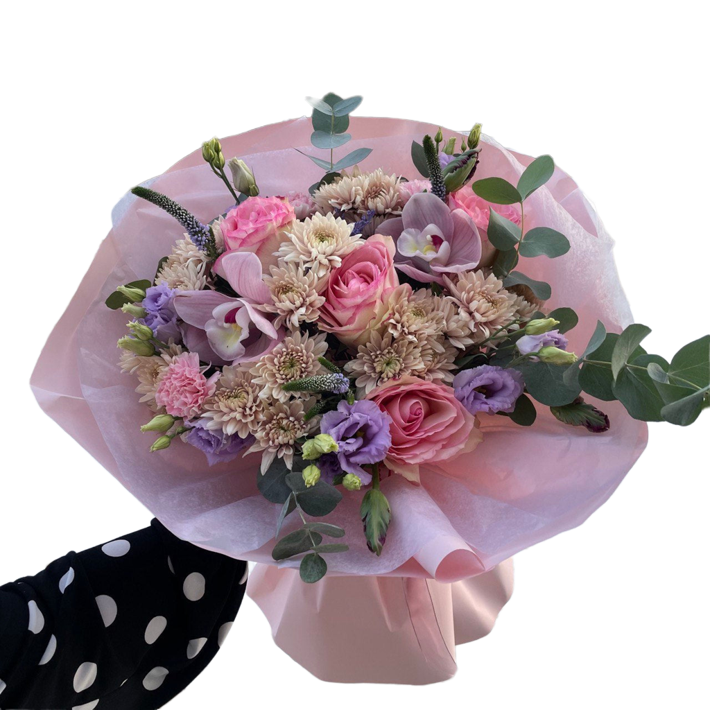 Orchids and Eustoma Bouquet