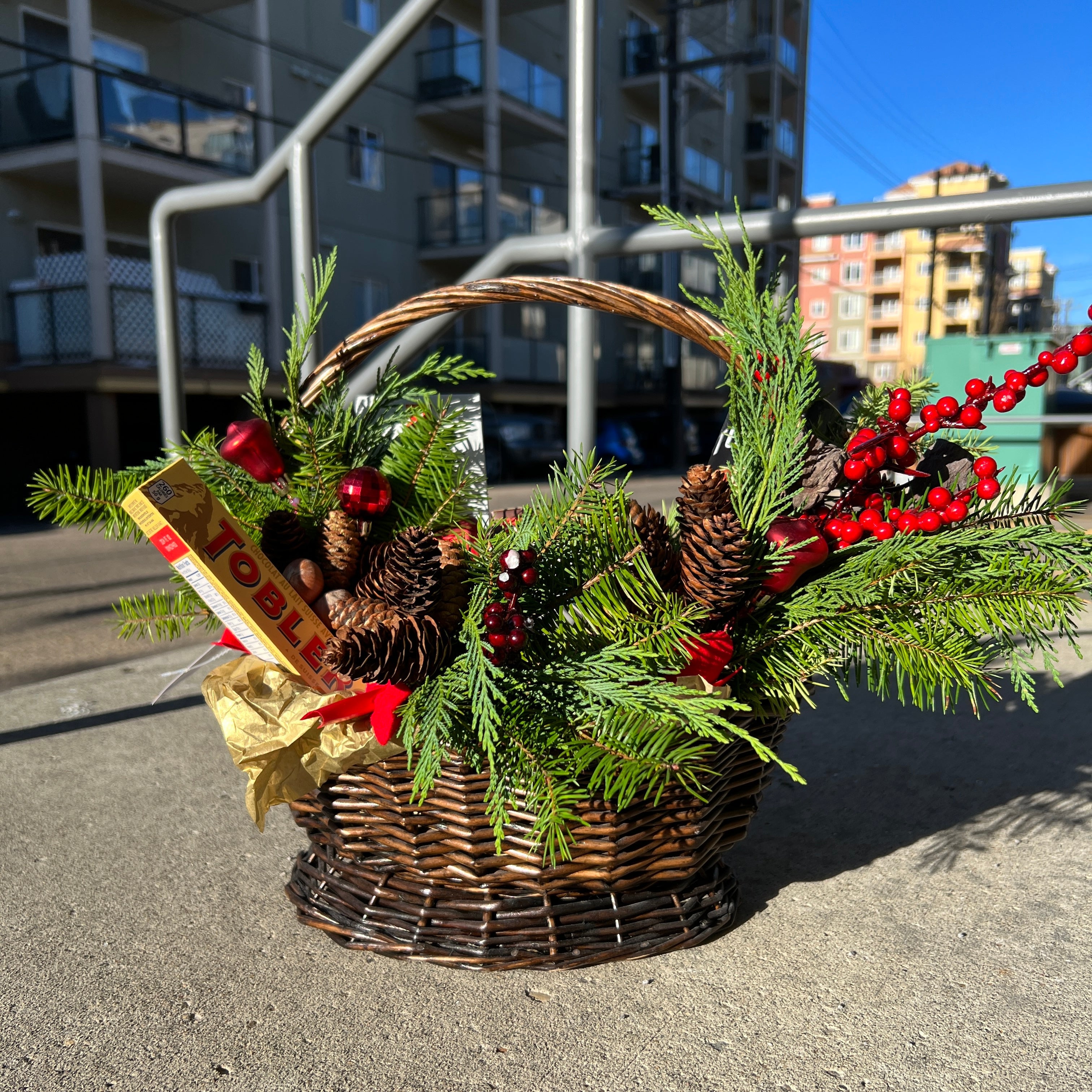 Christmas Basket Bouquet